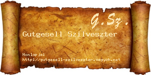 Gutgesell Szilveszter névjegykártya